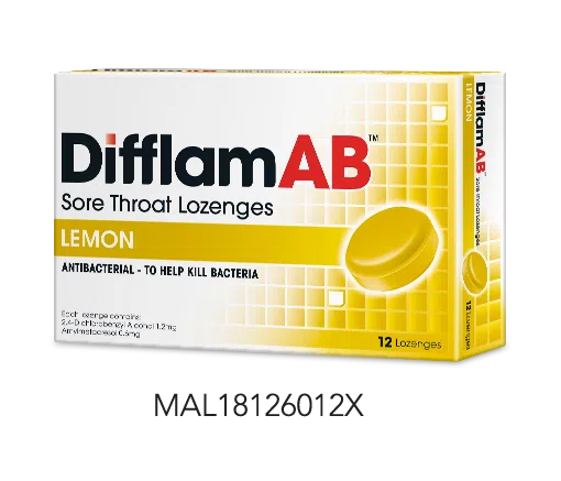 DifflamAB Sore Throat Lozenges - Lemon Flavour